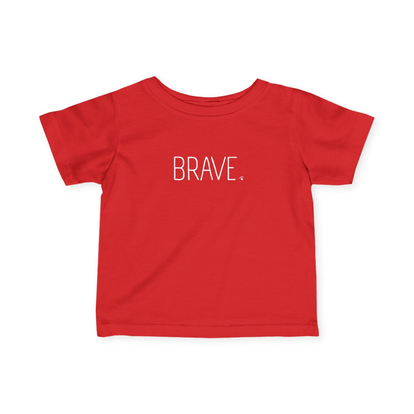 "BRAVE." Minimalist Baby Shirt, Newborn Toddler Inspirational Top