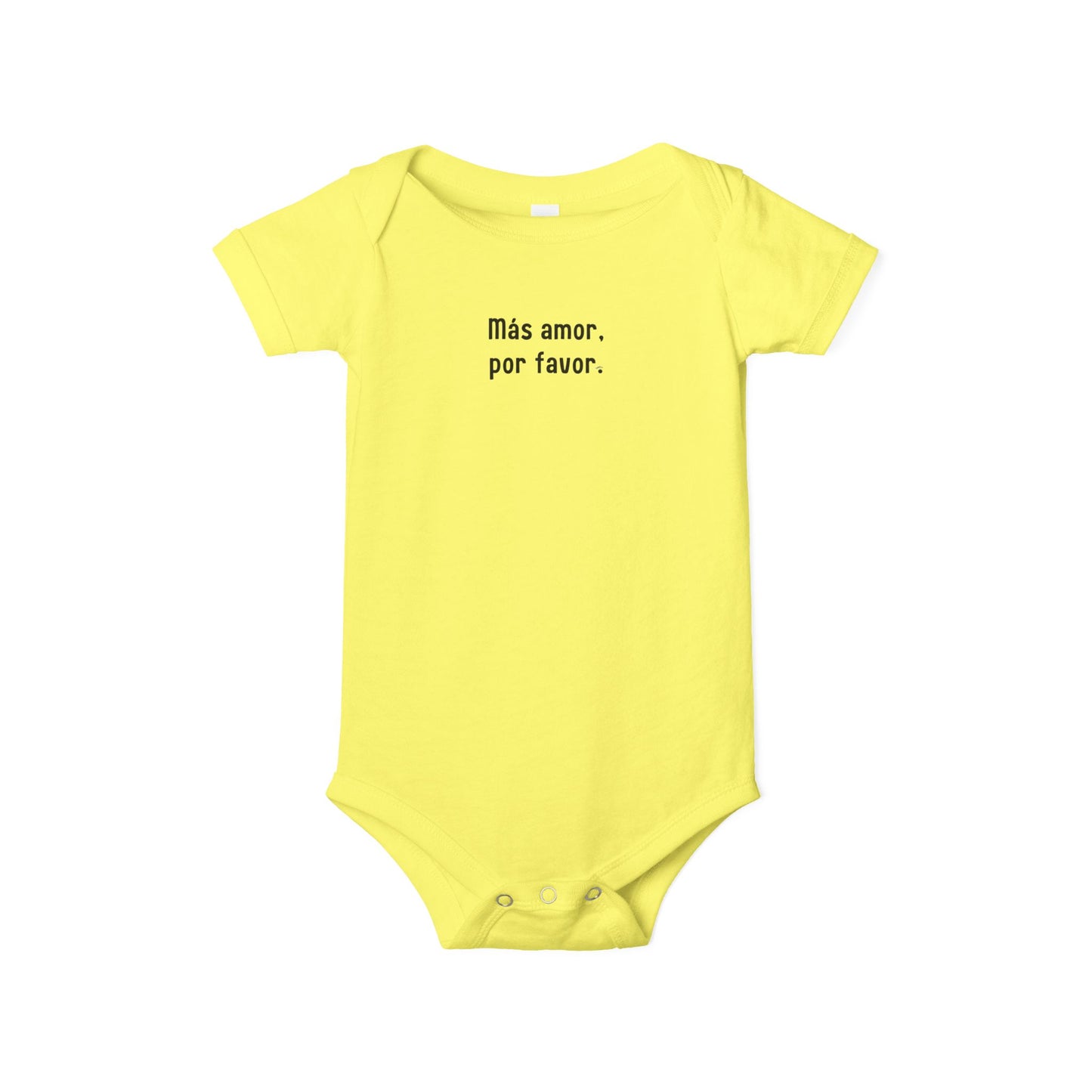 "Más amor, por favor." Infant One-Piece –  Spanish Baby Onsie