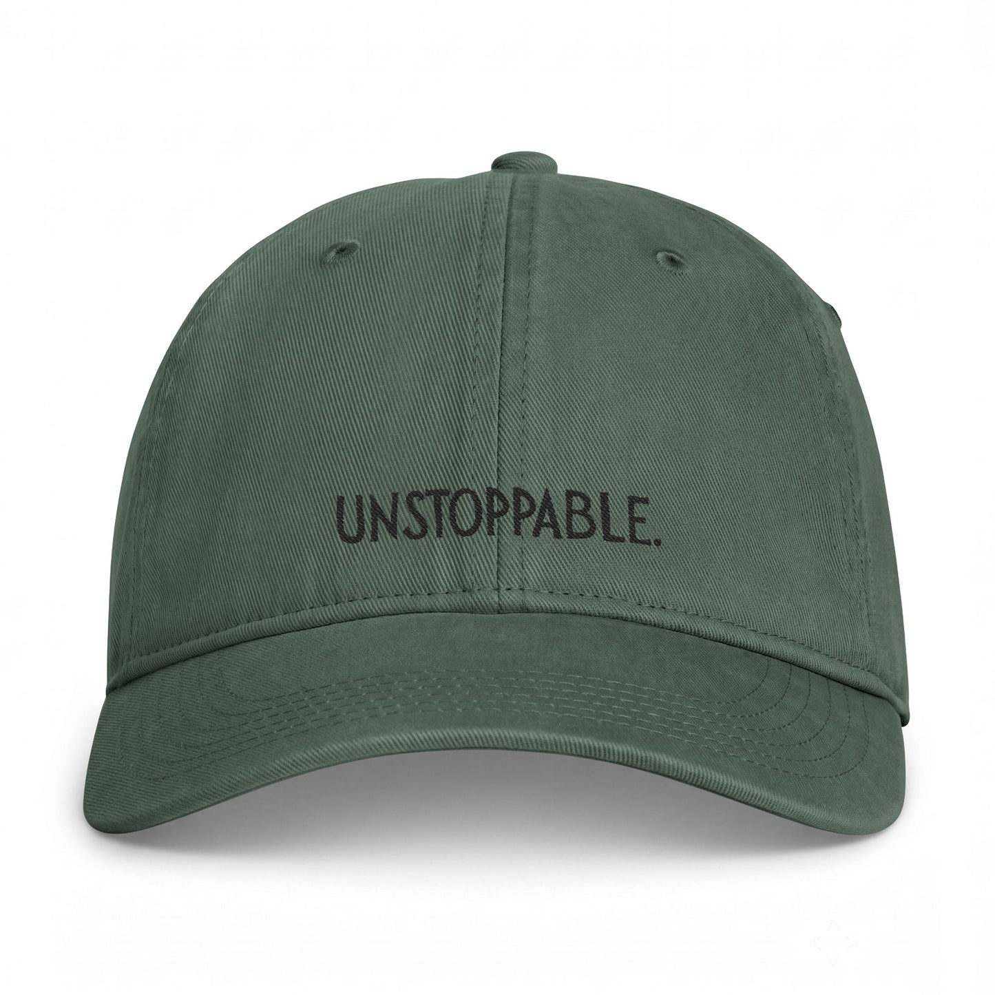 Unstoppable Embroidered Cap — Washed Coastal Baseball Hat