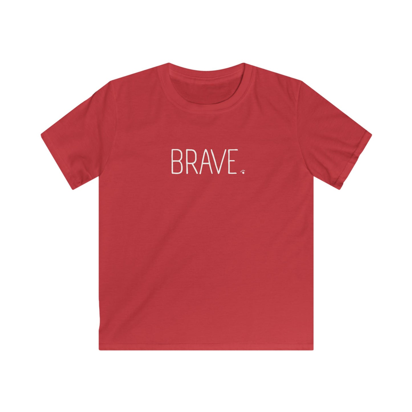 "BRAVE." Kids Tee – Minimalist T-Shirt Big Message