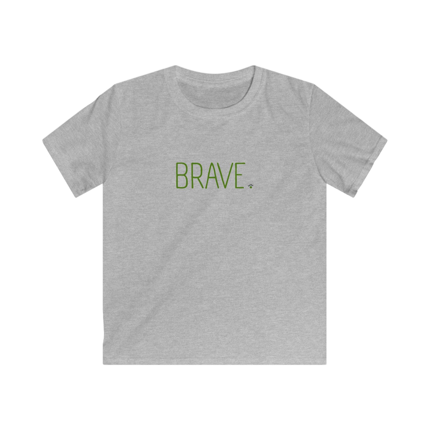 "BRAVE." Kids Tee – Minimalist T-Shirt Big Message