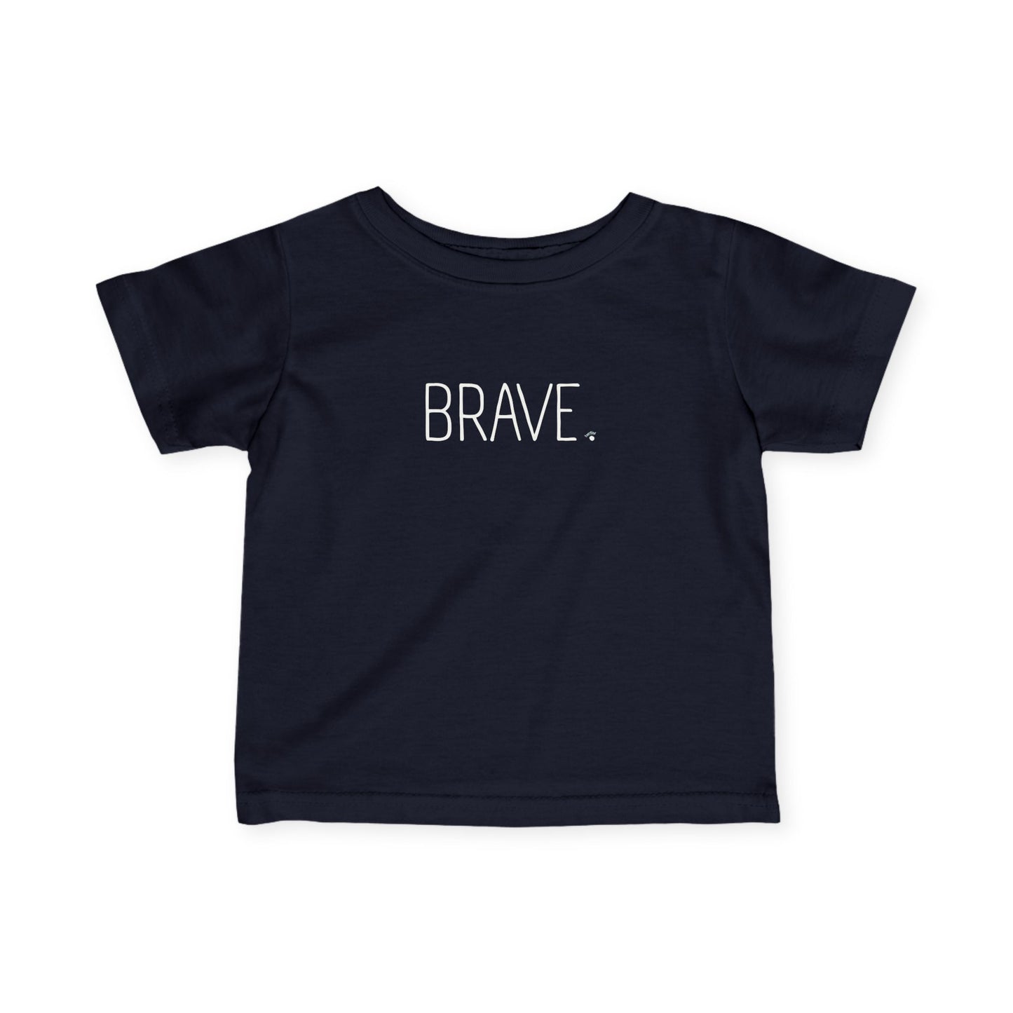 "BRAVE." Minimalist Baby Shirt, Newborn Toddler Inspirational Top
