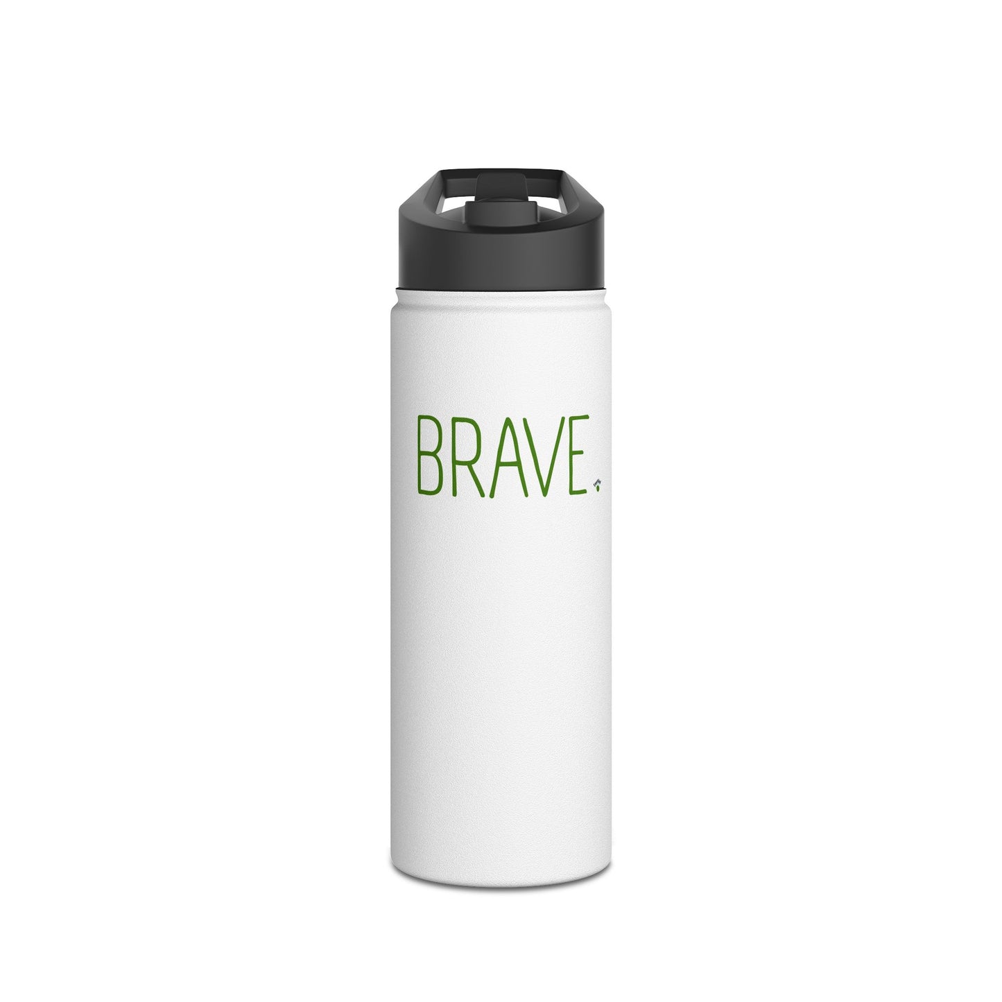 "BRAVE." Stainless Steel Water Bottle — Inspirational Insulated Bottle, Eco Friendly